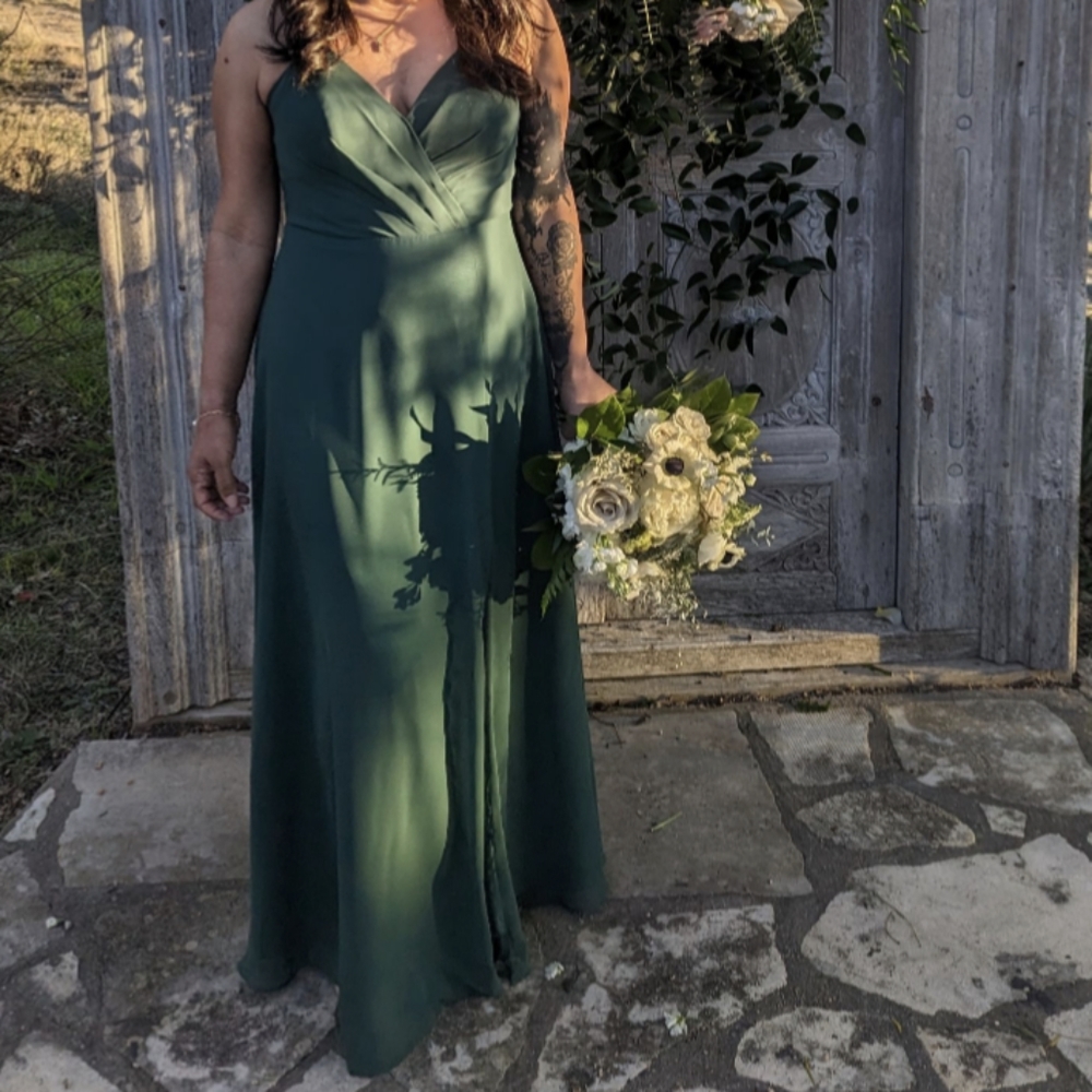 Bridesmaid emerald dress